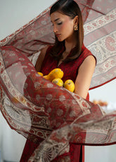 Joolie Prints By Saira Rizwan  Printed Cambric 3 Piece Unstitched Suit SR25JP D-07 MIDNIGHT